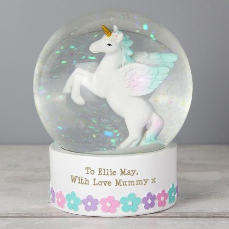 Personalised Unicorn Snow Globe Extra Image 2